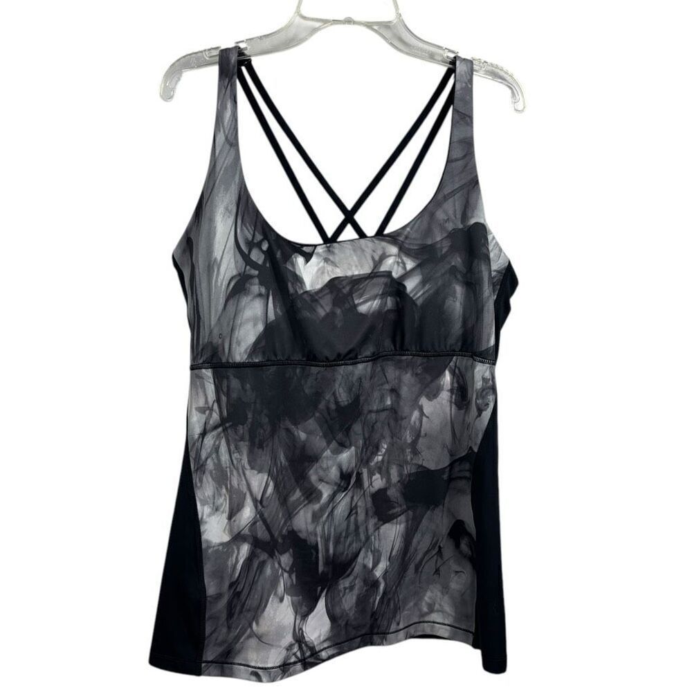 Lucy Shirt Womens XL Black Gray Sleeveless Tank Top Athletic Workout